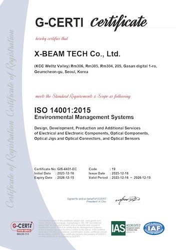 ISO 14001:2015 Certificate